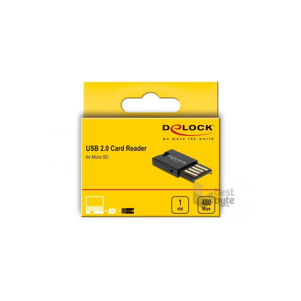 Delock 91603 Micro SD memóriakártyákhoz USB 2.0 kártyaolvasó