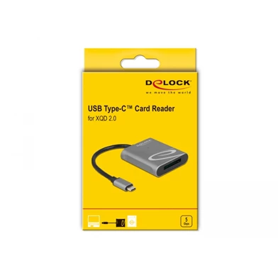 Delock 91741 XQD 2.0 memóriakártyákhoz USB Type-C kártyaolvasó