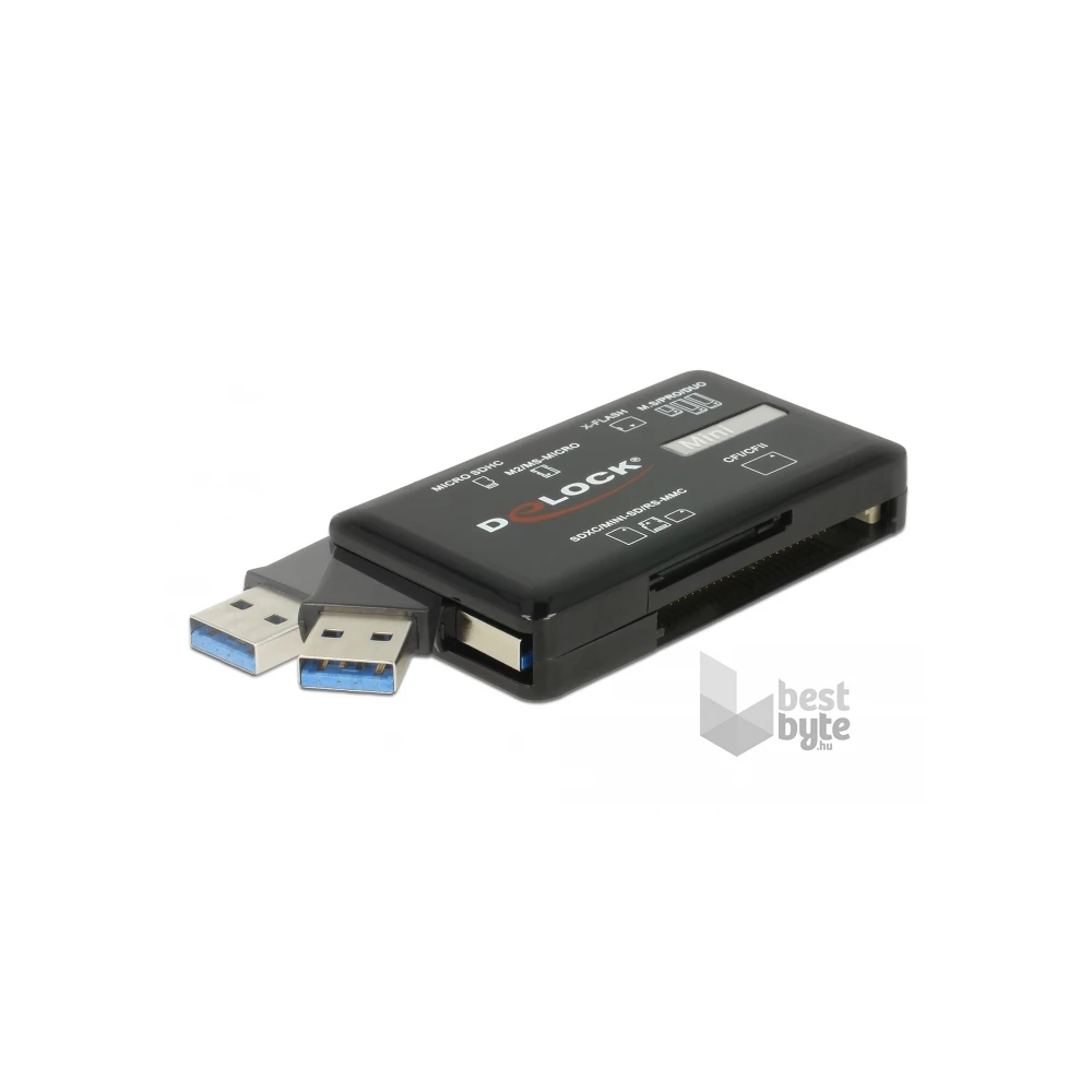 Delock 91758 CF/SD/Micro SD/MS/M2/xD memóriakártyákhoz USB 3.2 kártyaolvasó