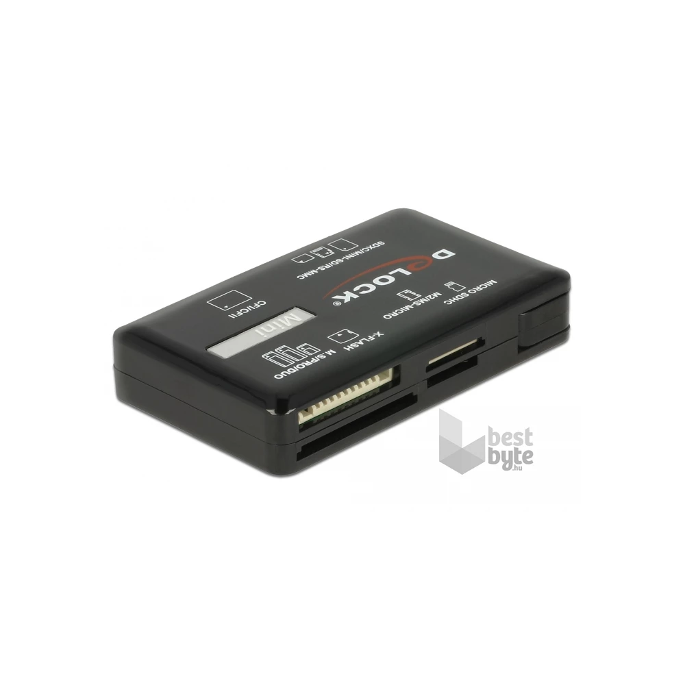 Delock 91758 CF/SD/Micro SD/MS/M2/xD memóriakártyákhoz USB 3.2 kártyaolvasó