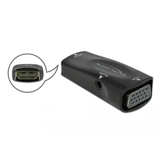 Delock 66560 Átalakító HDMI-A aljzat - VGA aljzat 1080p audioval