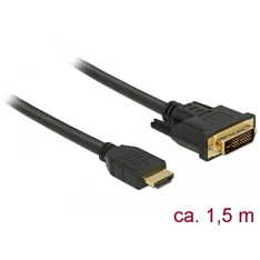 Delock 85653 HDMI - DVI 24+1 kétirányú kábel 1,5 m