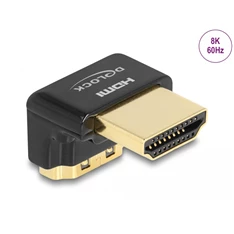 Delock 60016 HDMI adapter apa - anya 90 fok lefelé néző csatlakozódugóval 8K 60 Hz fém
