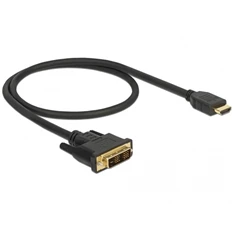 Delock 85581 Kábel DVI 18+1 csatlakozódugóval > HDMI-A csatlakozódugóval, 0,5 m, fekete