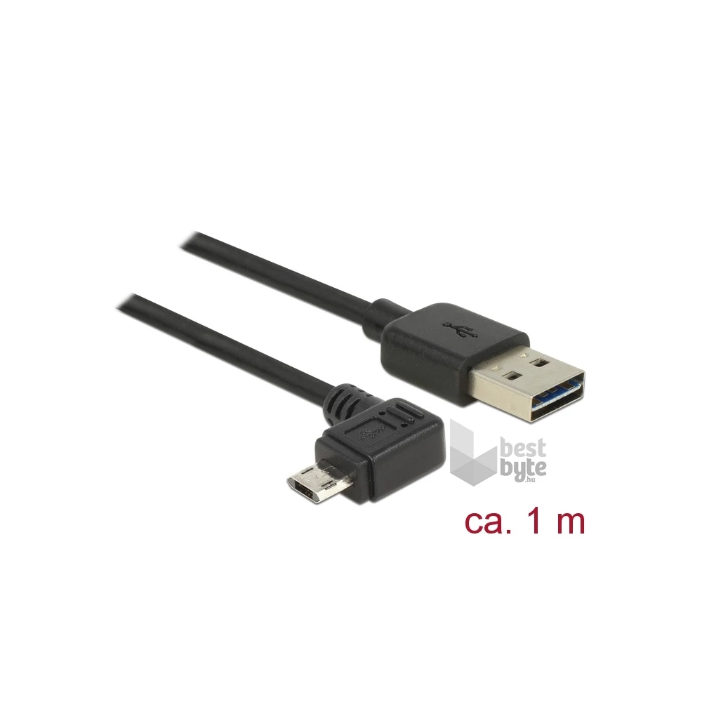 Delock 83846 Kábel, EASY-USB 2.0-s A-típusú csatlakozódugó > EASY-USB 2.0-s Micro-B típusú csatlakozódugó,