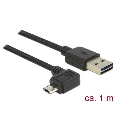 Delock 83846 Kábel, EASY-USB 2.0-s A-típusú csatlakozódugó > EASY-USB 2.0-s Micro-B típusú csatlakozódugó,