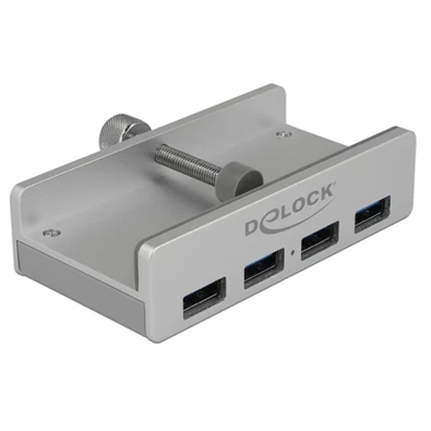Delock 64046 Külso USB 3.0 hub 4 bemenettel záró csavarral