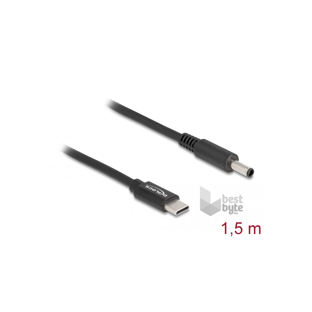 Delock 87974 Laptop töltőkábel USB Type-C  apa - Dell 4,5 x 3,0 mm apa