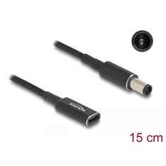 Delock 60032 Laptop töltőkábel adapterkábel USB Type-C anya - HP 7,4 x 5,0 mm apa 15 cm
