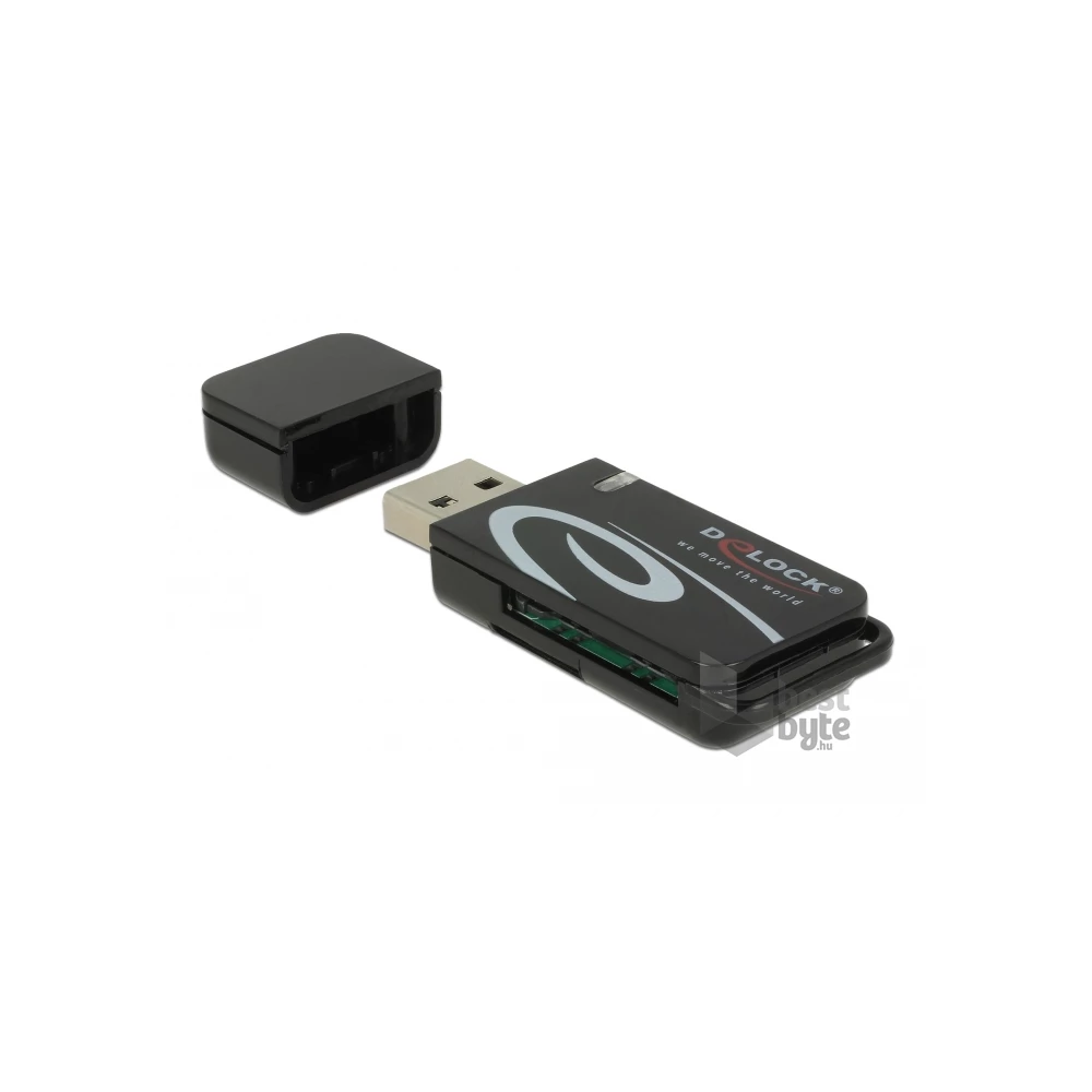 Delock 91602 Mini USB 2.0 kártyaolvasó SD és Micro SD csatlakozó felülettel