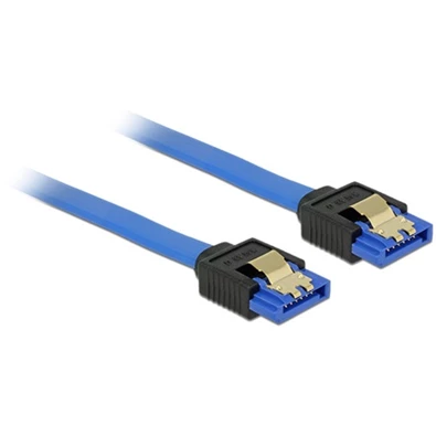 Delock 84976 SATA 3 F/F adatkábel 0.1m kék