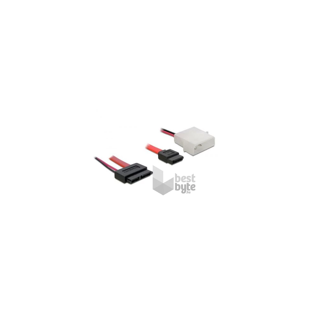Delock 84390 SATA Slimline anya – 7 tűs SATA + 2 tűs hálózati, átalakító kábel