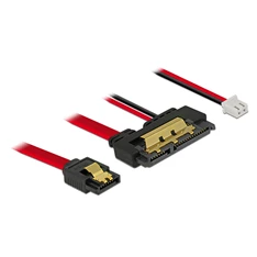 Delock 85242 SATA-kábel, 6 Gb/s, 7 tus csatlakozóhüvely + 2 tus csatlakozóhüvely > 22 tus SATA-csatlakozóh