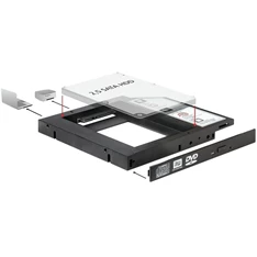 Delock 61993 Slim SATA 5.25" HDD/SSD beépítő-keret 12 mm