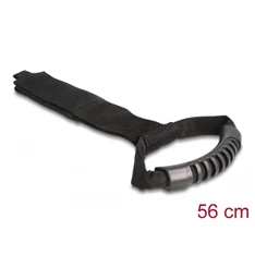 Delock 19589 Szállító pánt tépőzáras rögzítővel Hx 560 x Sz 50 mm fekete 2 db.