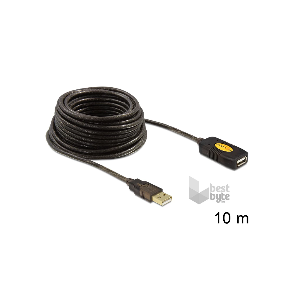Delock 82446 USB 2.0 hosszabbító kábel, aktív 10m