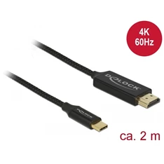 Delock 84905 USB Type-C koax kábel HDMI-hoz (DP Alt Mode) 4K 60 Hz 2 m