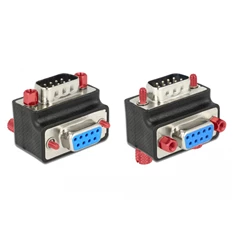 Delock 65593 adapter Sub-D 9 tűs apa > anya 90 -os szögben anya és csavar cserélhető