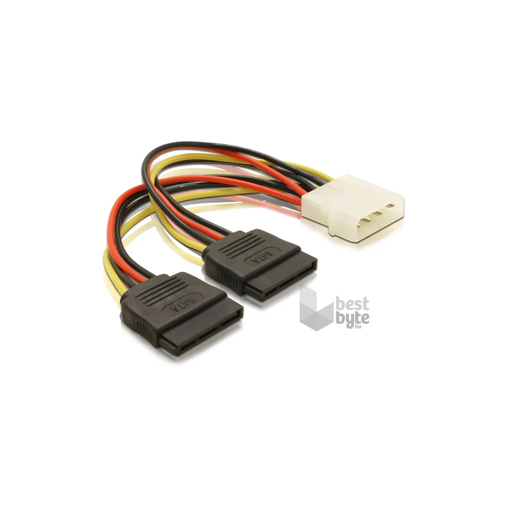 Delock 60102 2 db SATA HDD – 4 tűs apa (Molex) hálózati kábel