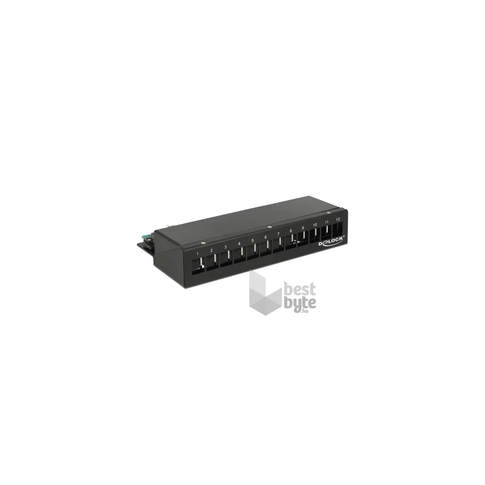 Delock 43339 keystone szerelődoboz fekete 12 port