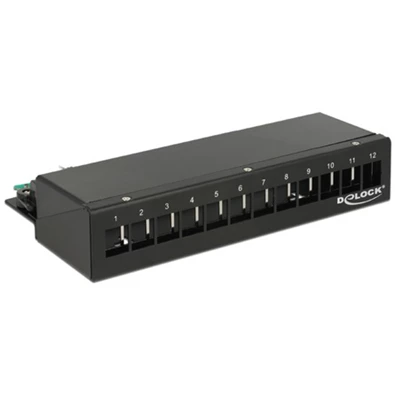Delock 43339 keystone szerelődoboz fekete 12 port