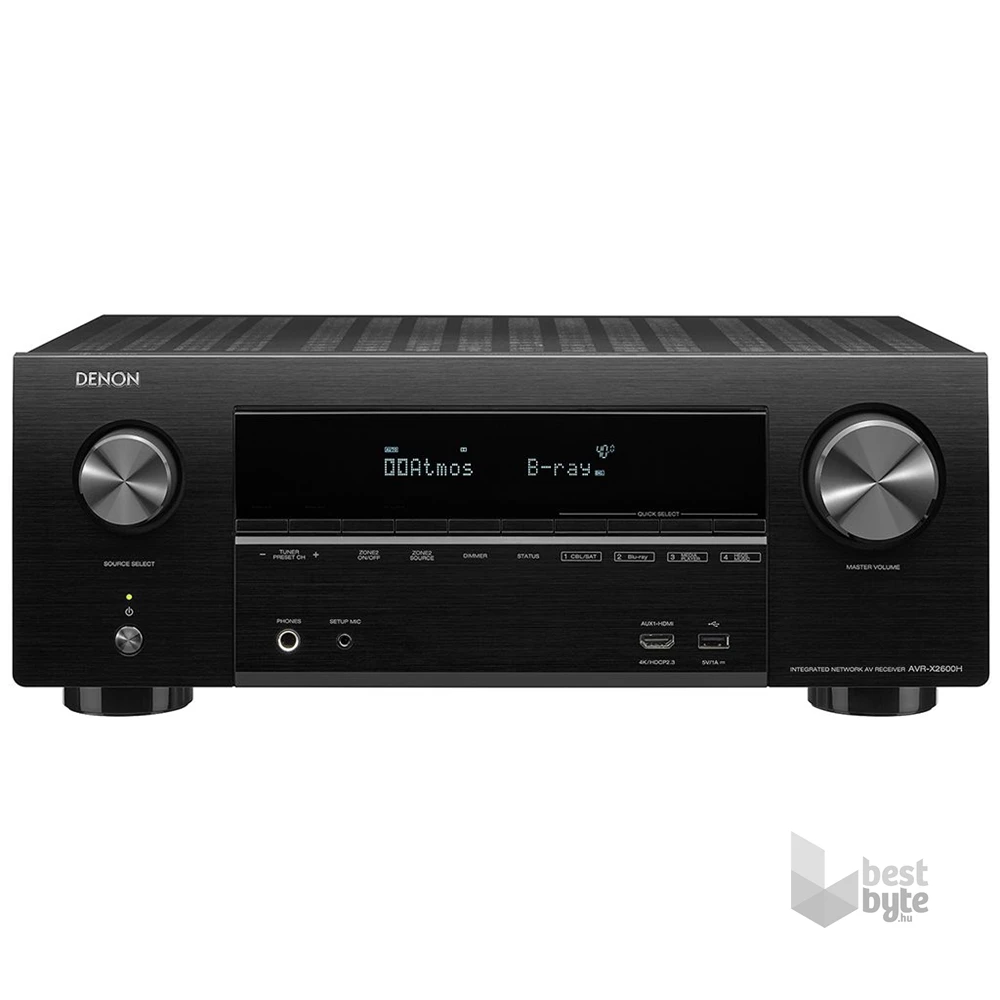 Denon AVR-X2600H 7.2 csatornás fekete házimozi erősítő