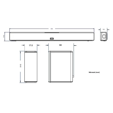 Denon DHT-S514 2.1 csatornás hangprojektor