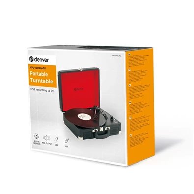 Denver VPL-120BLACK USB turntable lemezlejátszó