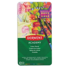 Derwent Academy 12 db-os fémdobozos színesceruza készlet