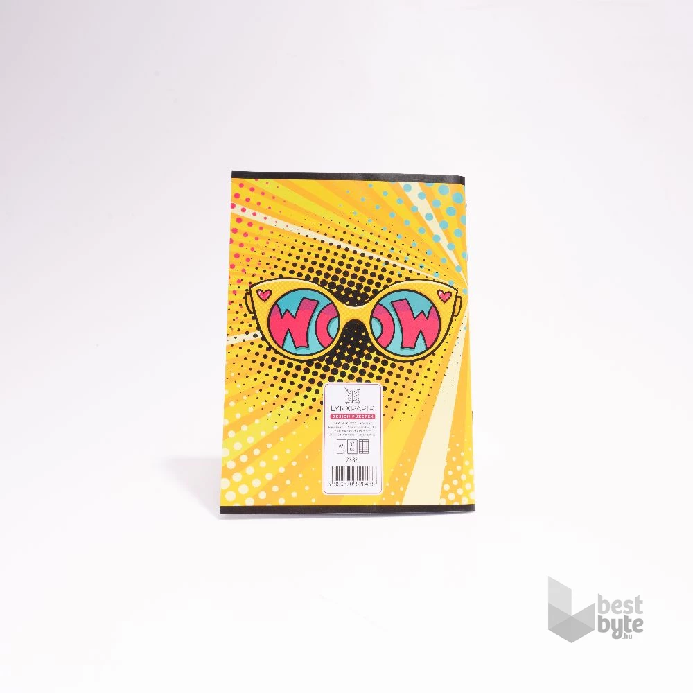 Design Style A5 kockás 27-32 iskolai tűzött füzet