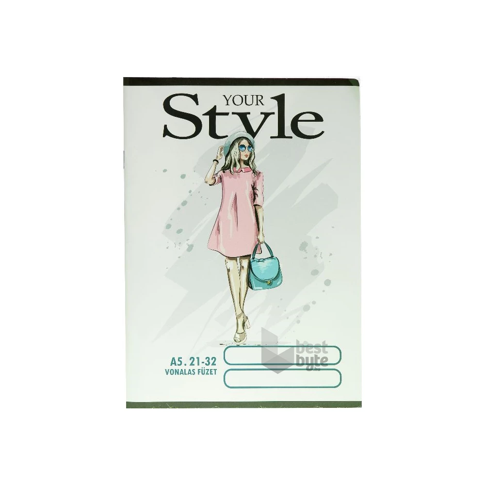 Design Style A5 vonalas 21-32 iskolai tűzött füzet