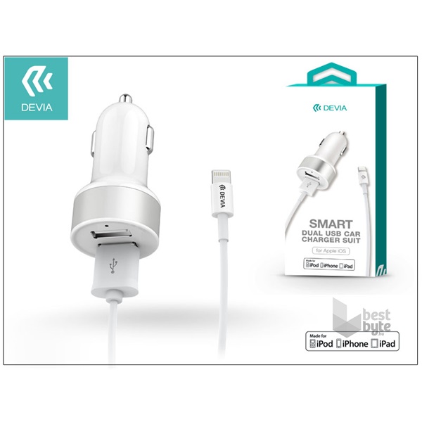 Devia ST000522 Smart 2,4A Lightning Dual szivargyújtó töltő