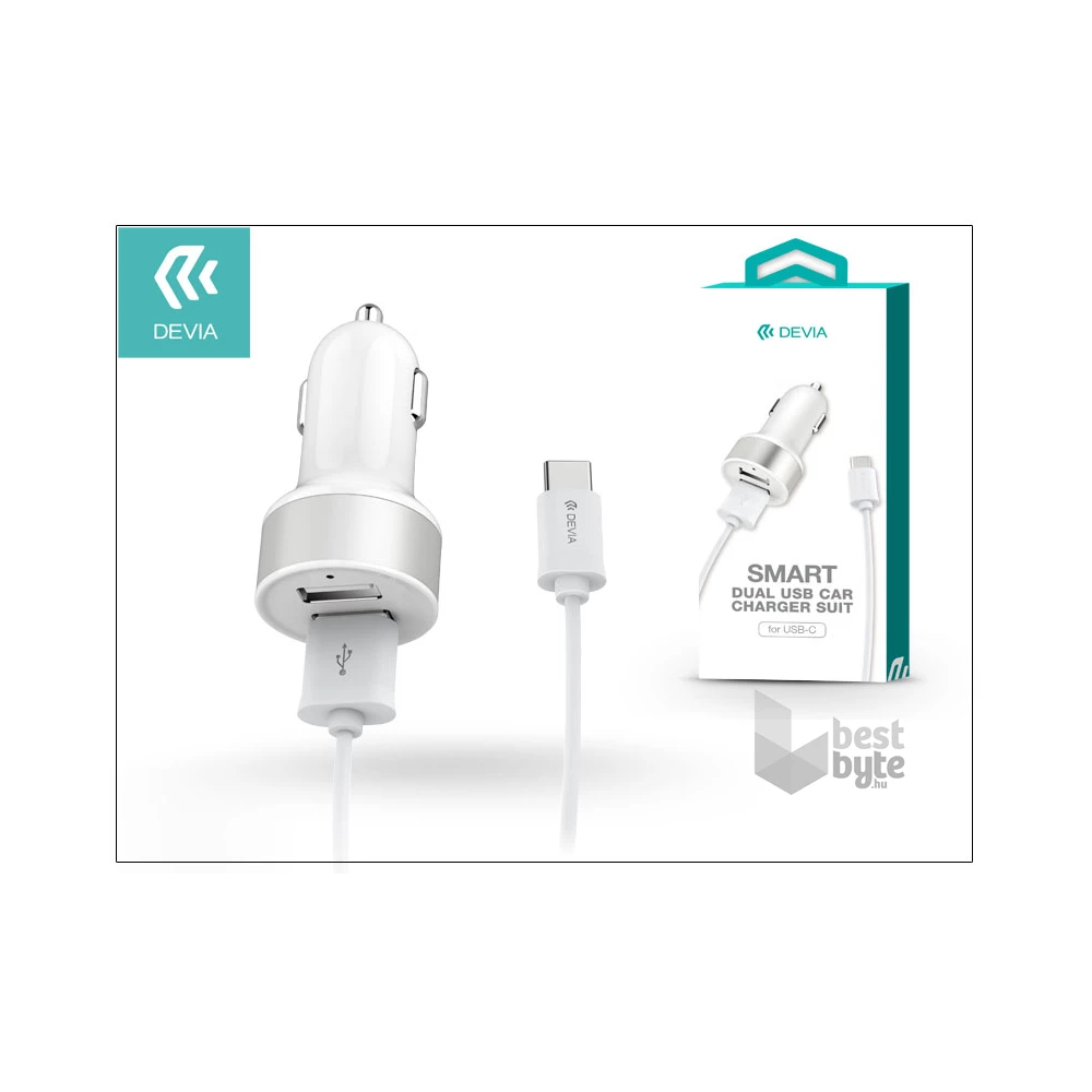Devia ST002991 Smart Dual USB Type-C autós töltő
