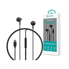 Devia ST108790 Smart Series M2 Metal In-Ear Type-C fekete sztereó fülhallgató Devia ST108790 Smart Series M2 Metal In-Ear Type-C fekete sztereó fülhallgató