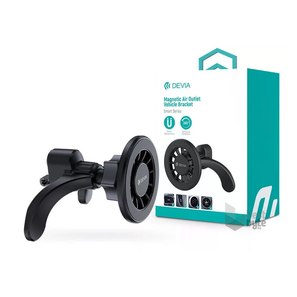 Devia ST111851 Smart Series szellőzőrácsba illeszthető mágneses fekete autós tartó
