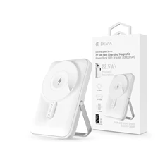 Devia ST112179 Extreme Speed Magnetic PD 22.5W Lightning/Type-C 10.000 mAh fehér powerbank/állvány Devia ST112179 Extreme Speed Magnetic PD 22.5W Lightning/Type-C 10.000 mAh fehér powerbank/állvány