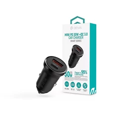 Devia ST112421 Smart Series Mini 30W PD+QC USB+Type-C fekete autós töltő adapter Devia ST112421 Smart Series Mini 30W PD+QC USB+Type-C fekete autós töltő adapter