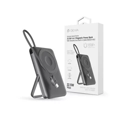 Devia ST112834 Extreme Speed Series Magnetic 4in1 22.5W Type-C 10.000 mAh szürke powerbank/állvány Devia ST112834 Extreme Speed Series Magnetic 4in1 22.5W Type-C 10.000 mAh szürke powerbank/állvány