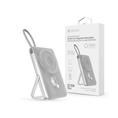 Devia ST112841 Extreme Speed Series Magnetic 4in1 22.5W Type-C 10.000 mAh ezüst powerbank/állvány Devia ST112841 Extreme Speed Series Magnetic 4in1 22.5W Type-C 10.000 mAh ezüst powerbank/állvány