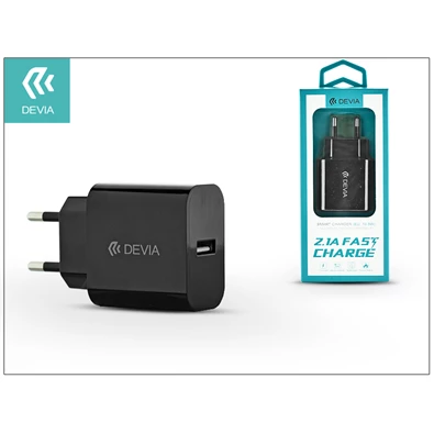 Devia ST300196 Smart 2,1A univerzális USB fekete hálózati töltő