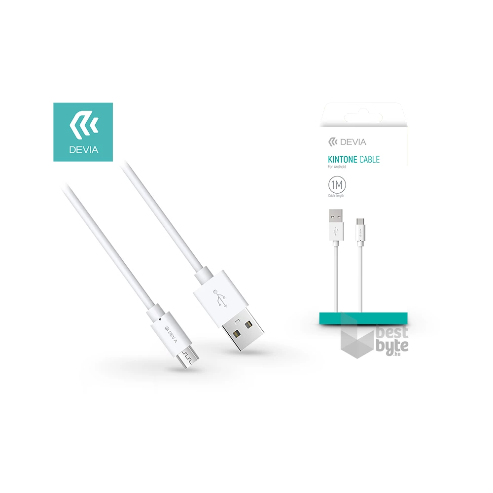 Devia ST310478 Kintone 1m fehér micro USB kábel