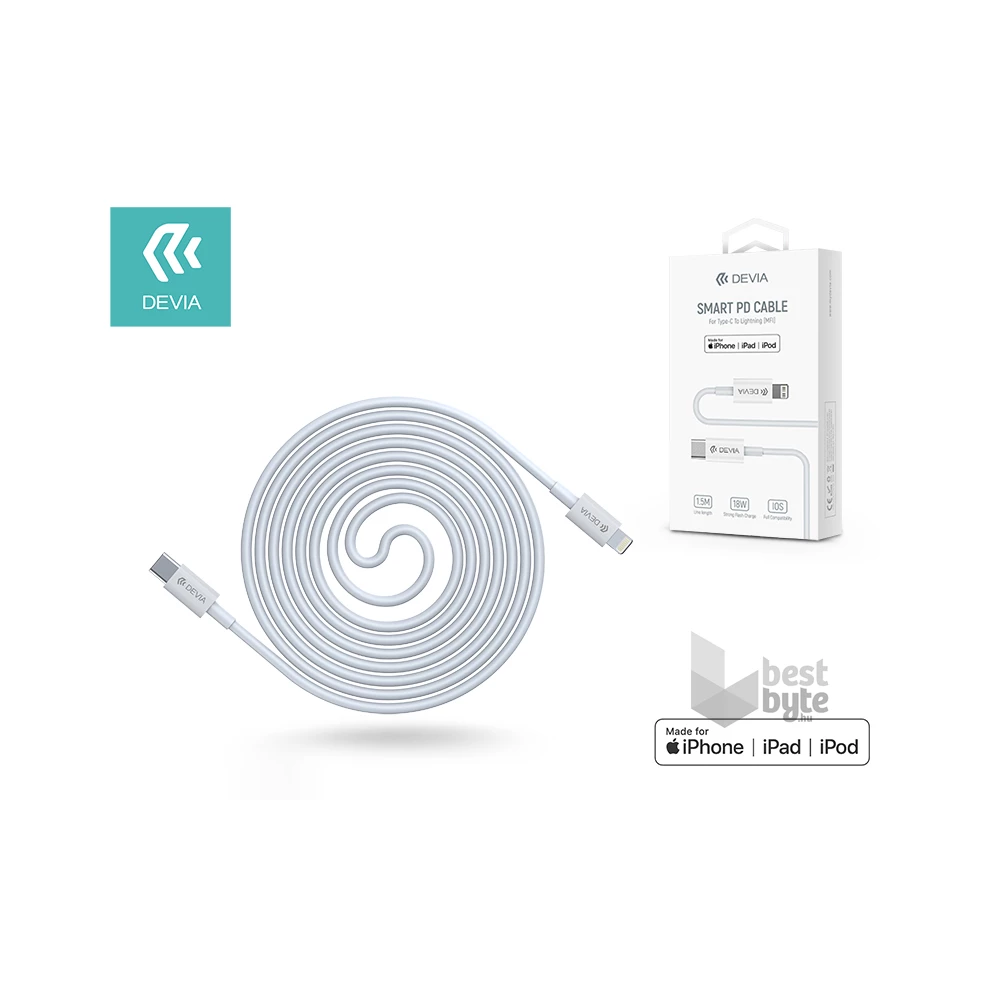 Devia ST324710 Devia Smart Type-C/lightning/PD gyorstöltés kompatibilis adat- töltőkábel