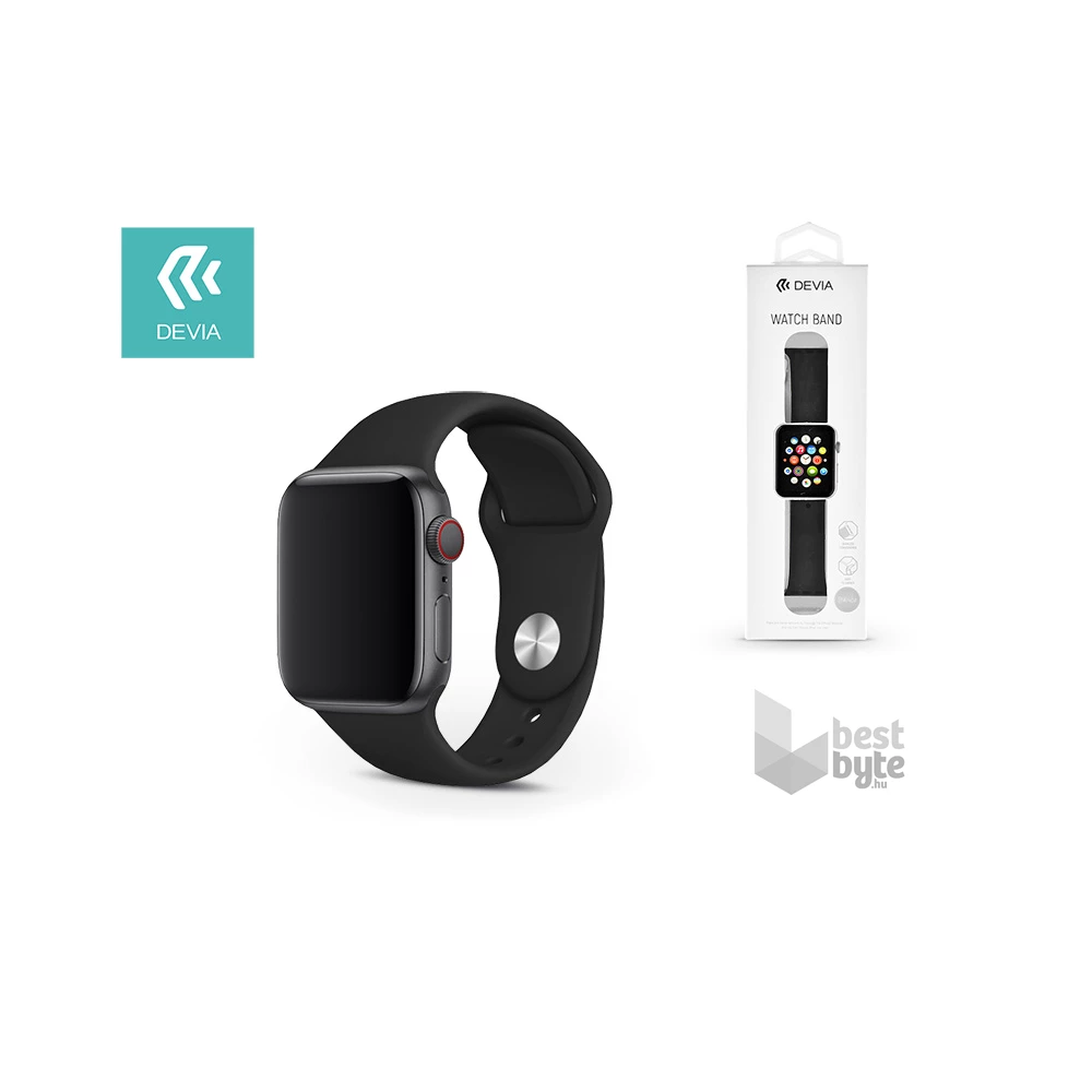 Devia ST324963 Devia 44mm iWatch fekete óraszíj