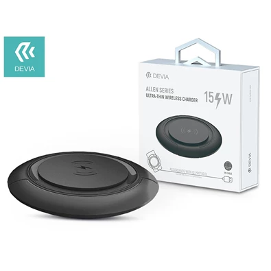 Devia ST345760 Qi univerzális vezeték nélküli töltő állomás - 15W - Allen Series V3 Ultra - fekete