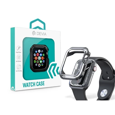 Devia ST366765 Apple Watch 45mm fekete ütésálló védőtok