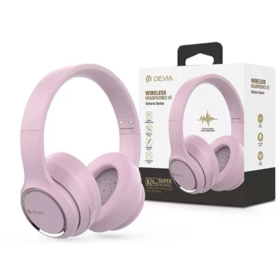 Devia ST383533 rózsaszín Bluetooth fejhallgató