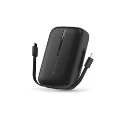 Devia ST387562 Kintone Series 10000mAh fekete USB+Type-C powerbank + Type-C/Lightning kábel Devia ST387562 Kintone Series 10000mAh fekete USB+Type-C powerbank + Type-C/Lightning kábel