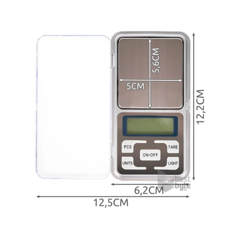 Ruhhy 500g-ig digitális zseb és ékszermérleg, mérési pontosság 0,1g