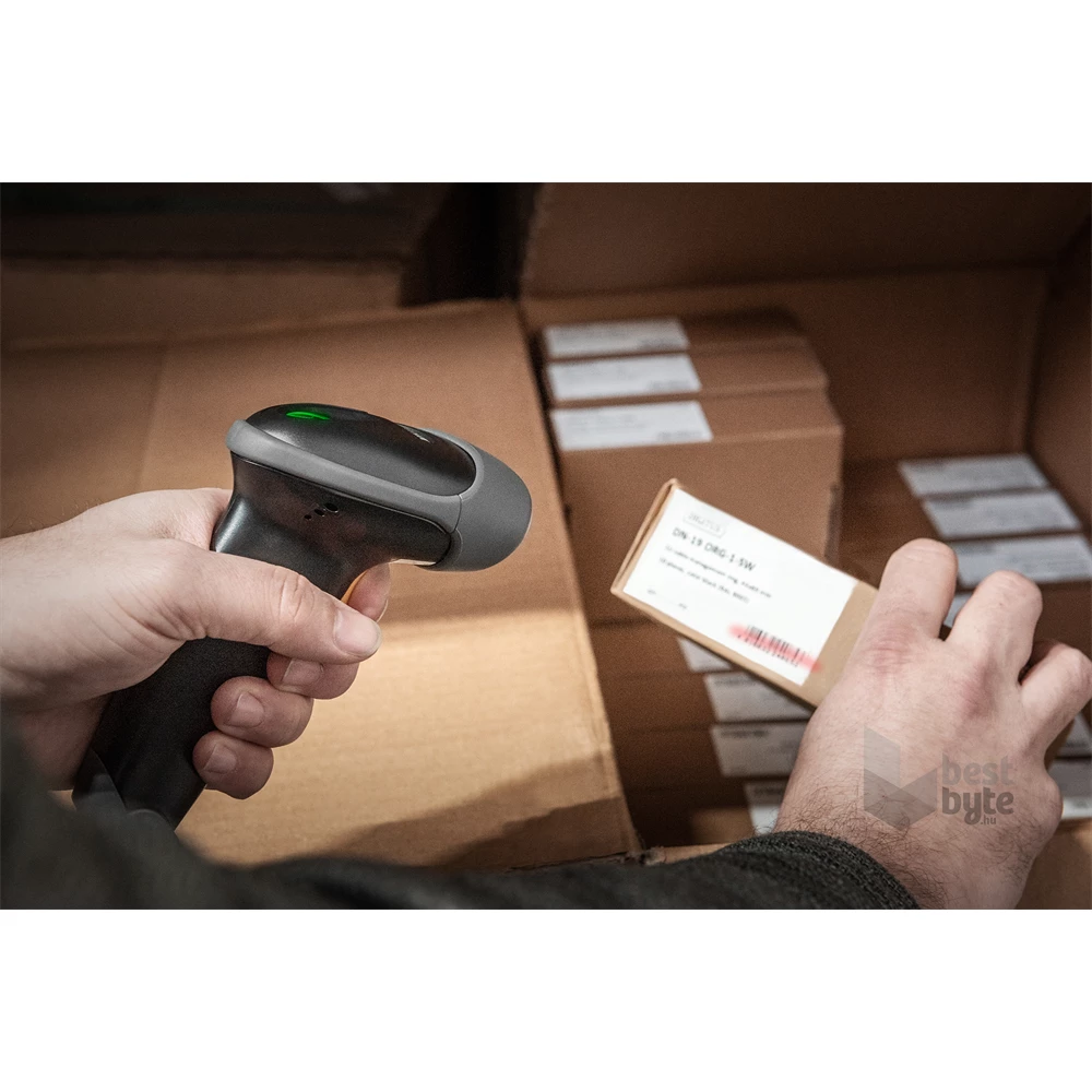 Digitus DA-81002 RJ45/USB 1D/2D kézi vonalkódolvasó USB kit állvánnyal