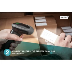 Digitus DA-81002 RJ45/USB 1D/2D kézi vonalkódolvasó USB kit állvánnyal
